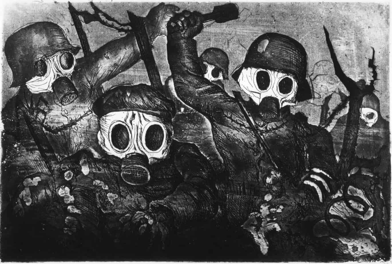 Stormtruppe geht unter Gas Vor, Otto Dix, 1924. godina